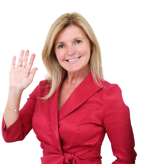 Valeria waving on a video call