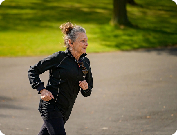 Woman feeling better after a session